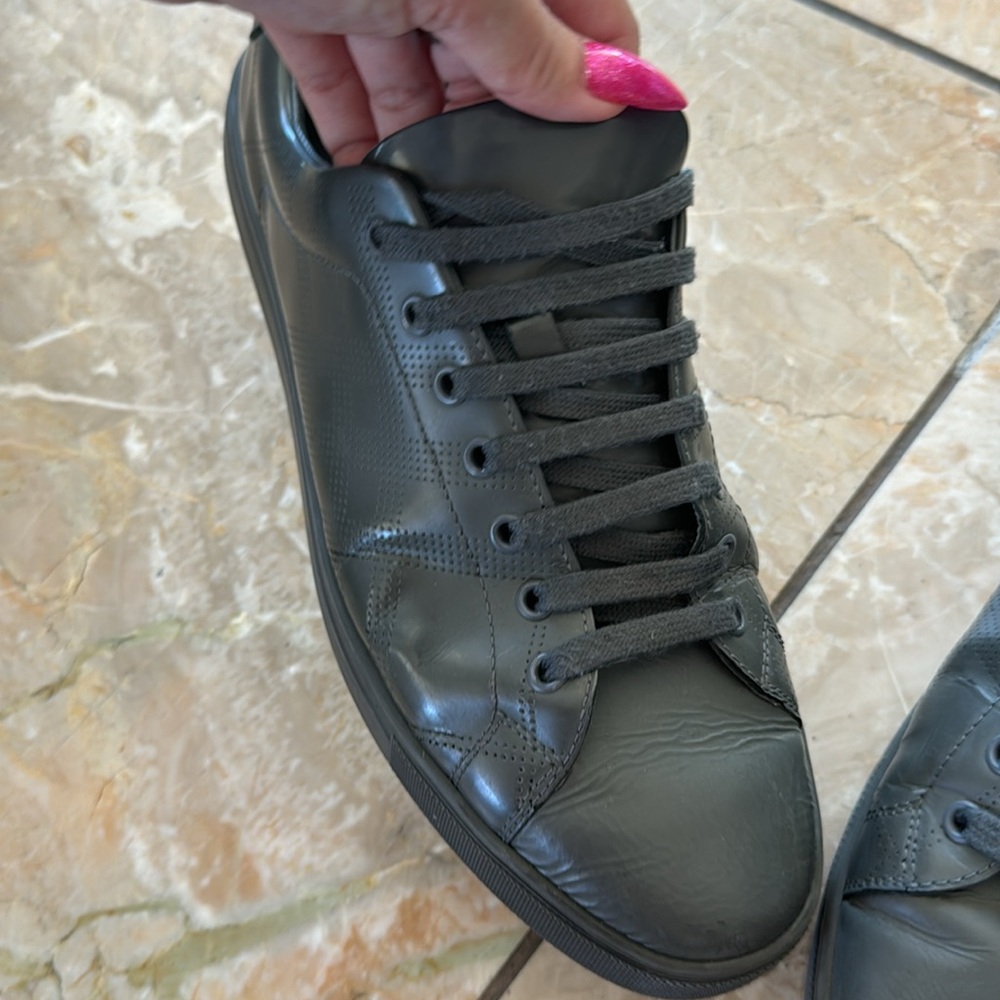 Men’s Burberry Grey Leather Sneakers size 44. - Picture 7 of 11